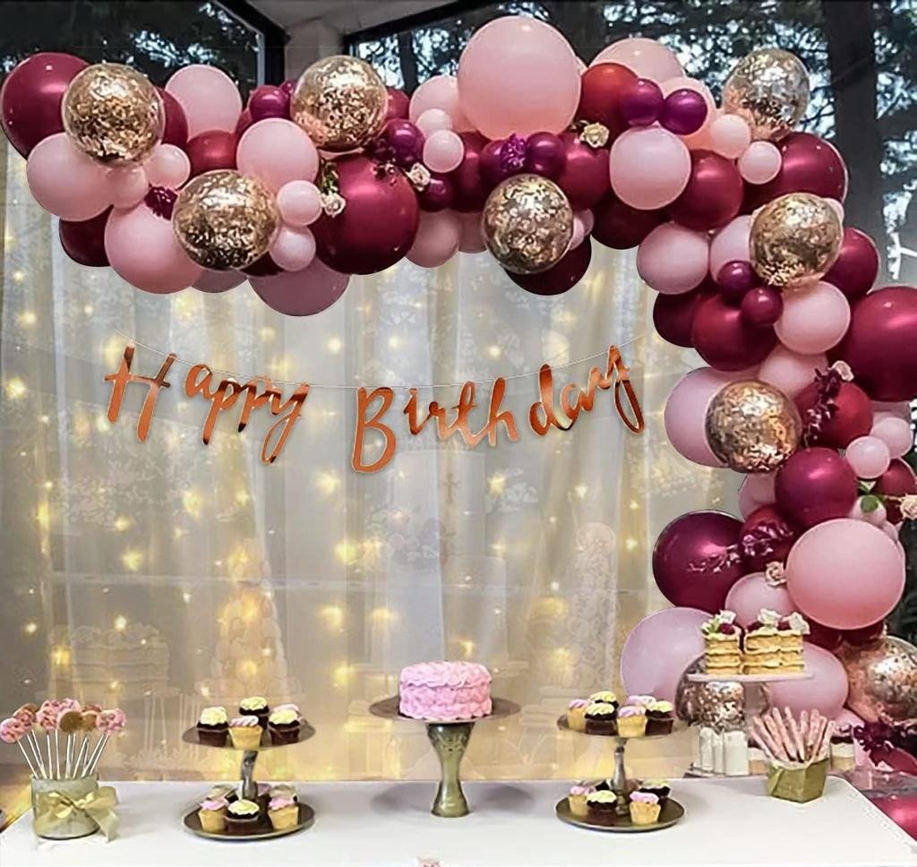 SQE Happy Birthday Decorations Balloons DIY Combo Kit  (Set of 50)