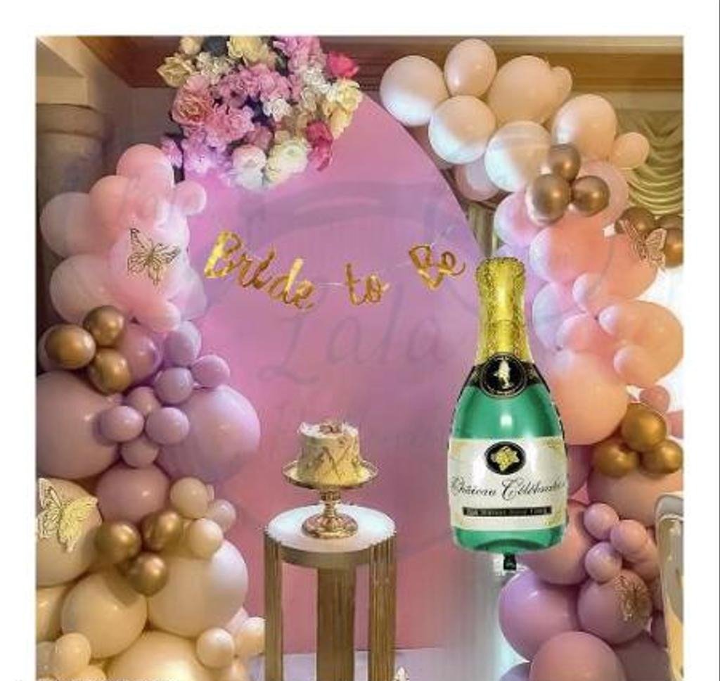 Bride To Be Amazing Decoration Theme Set, With Gold Bunting