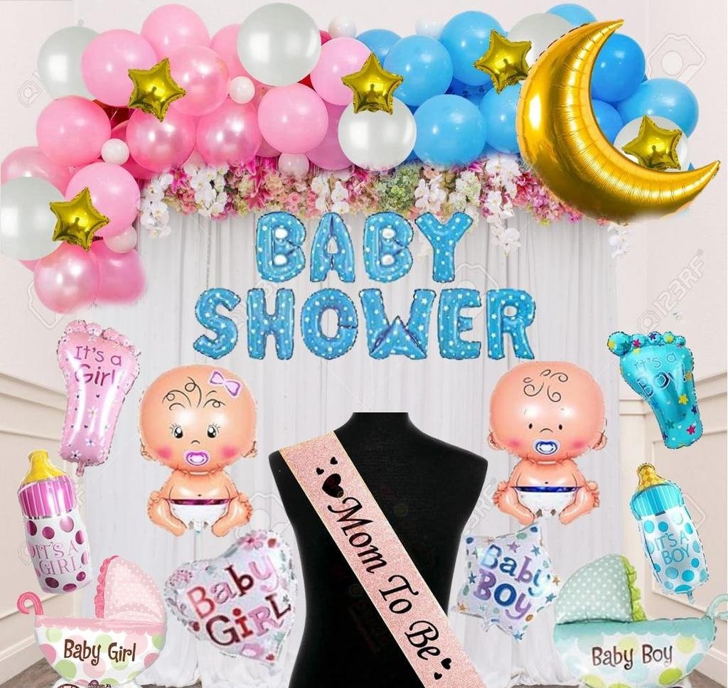 Lala Balloon Baby Shower Decoration Items - 73Pcs Baby Shower Decorations 
