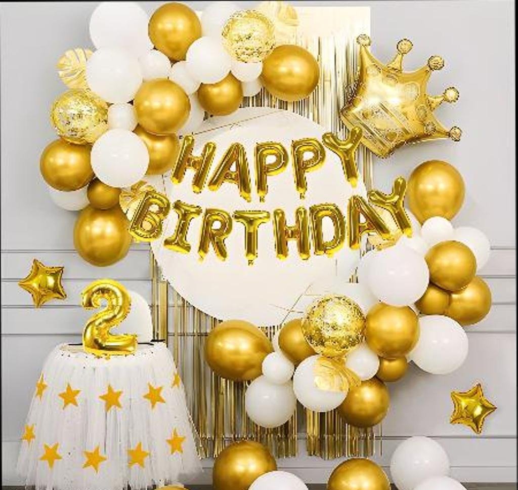 Adorable 1st happy birthday golden theme for your kids. Lifestyle Room View